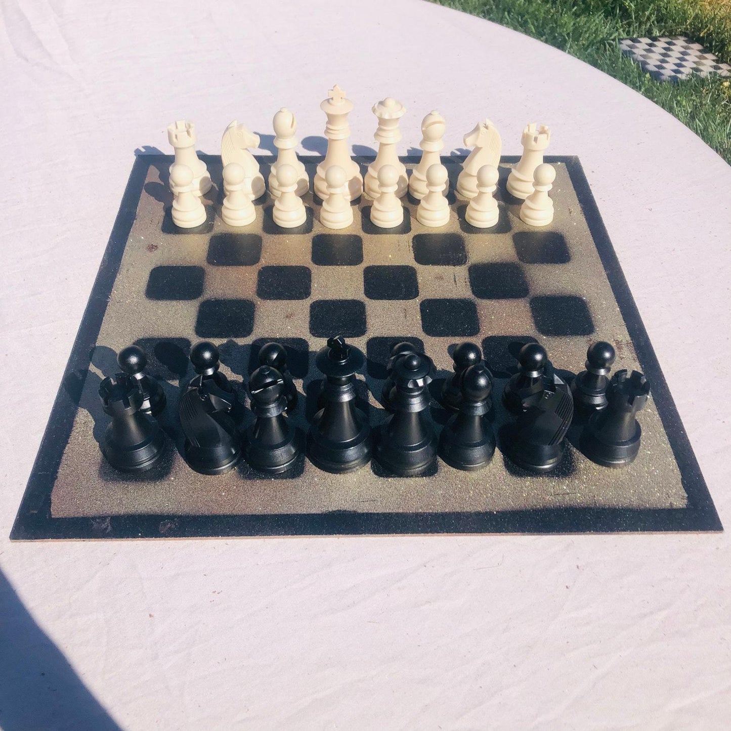 Large Chess Set - Black & Gold