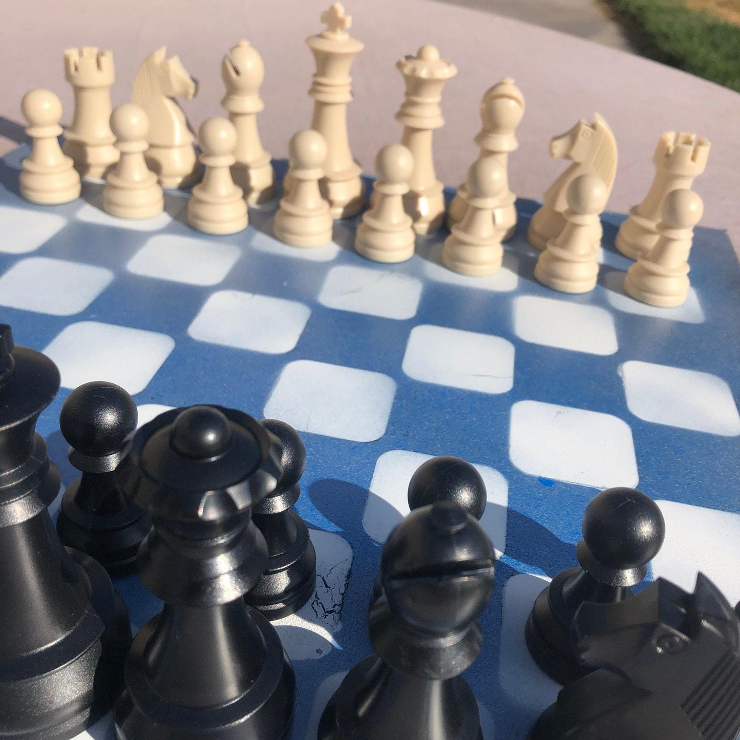 Large Chess Set - Sky Blue