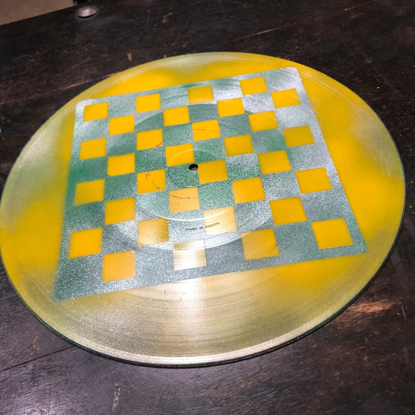 Vinyl Chess Set - Green & Yellow