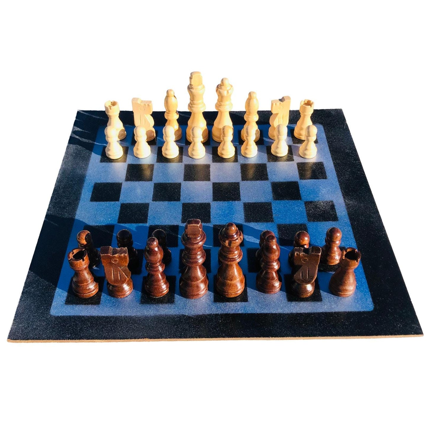 Chess Set - Classic Shiny Blue