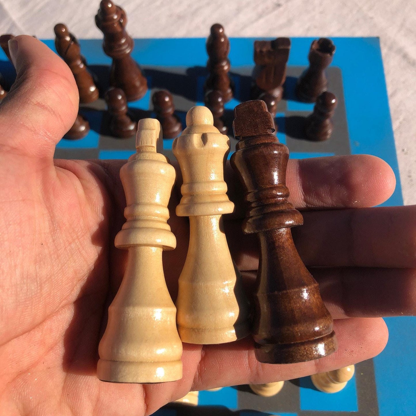 Chess Set - Gray Blue