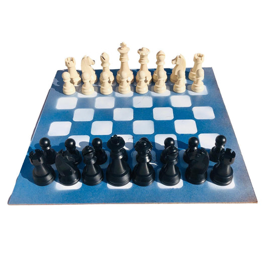 Large Chess Set - Sky Blue