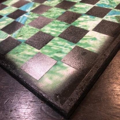 Scrapbook Chess Set - Green Crystal