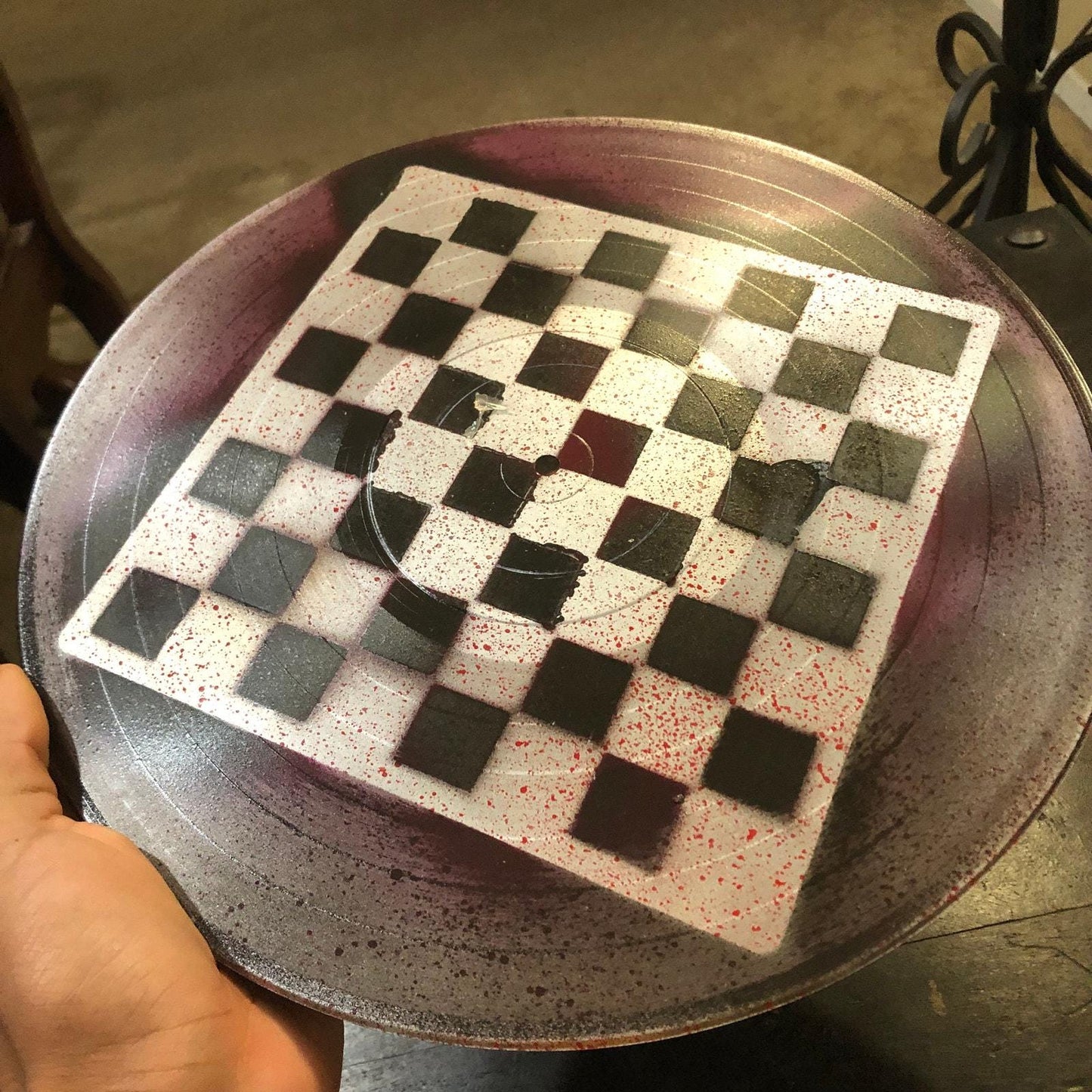 Vinyl Chess Set - Violet Rain (Resin Pieces)