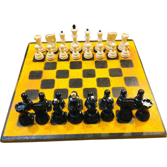 Large Chess Set - Yellow Blood Mist