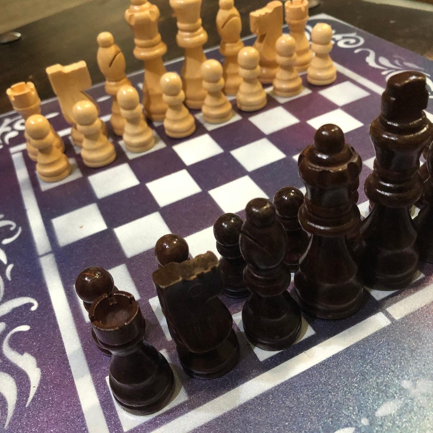 Chess Set - Purple Pink Metallic