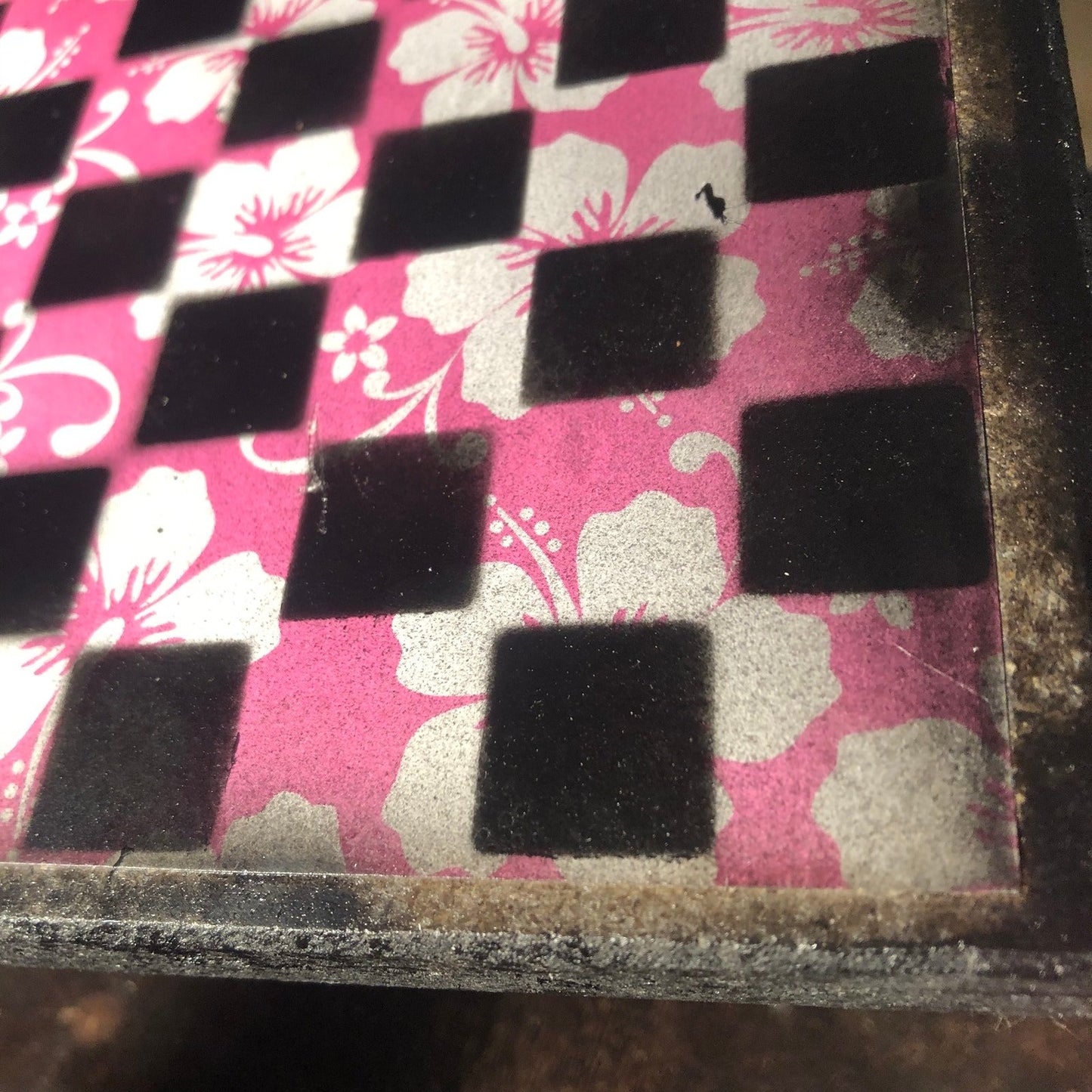 Scrapbook Chess Set - Pink & White Flower