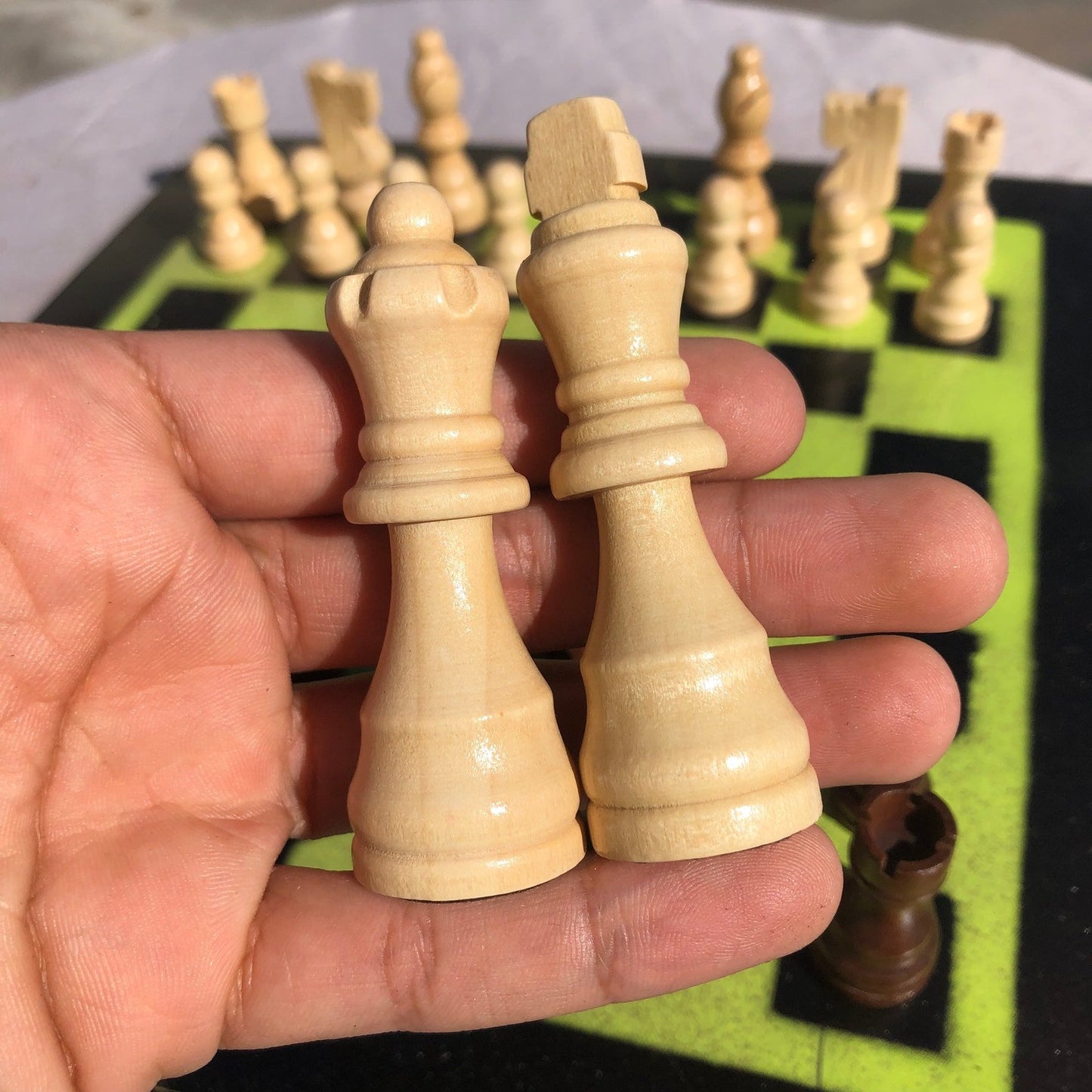 Chess Set - Neon Green