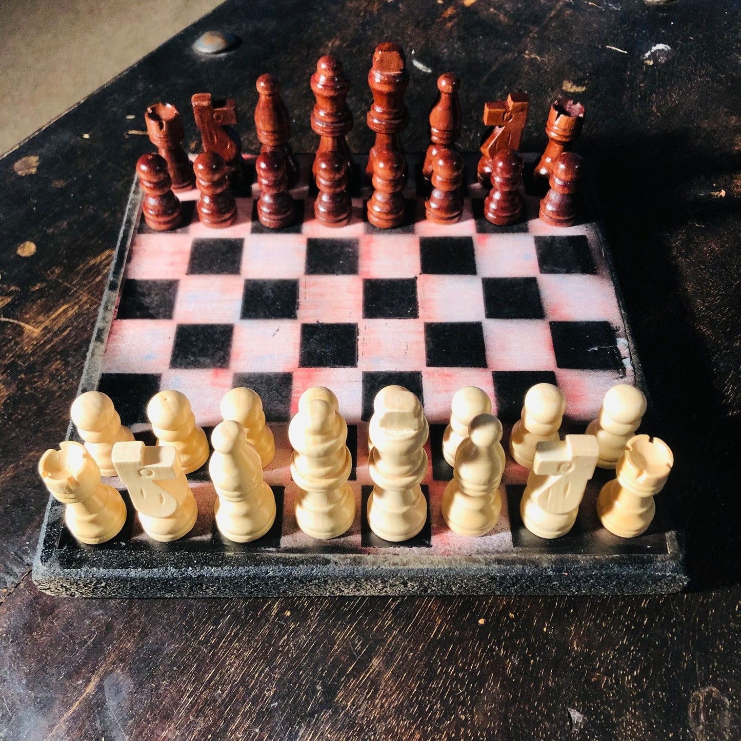 Scrapbook Chess Set - Peach Pink