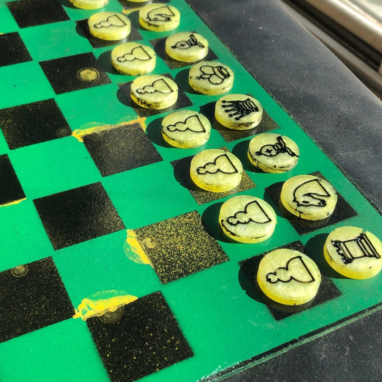 Chess Set - Green Mustard