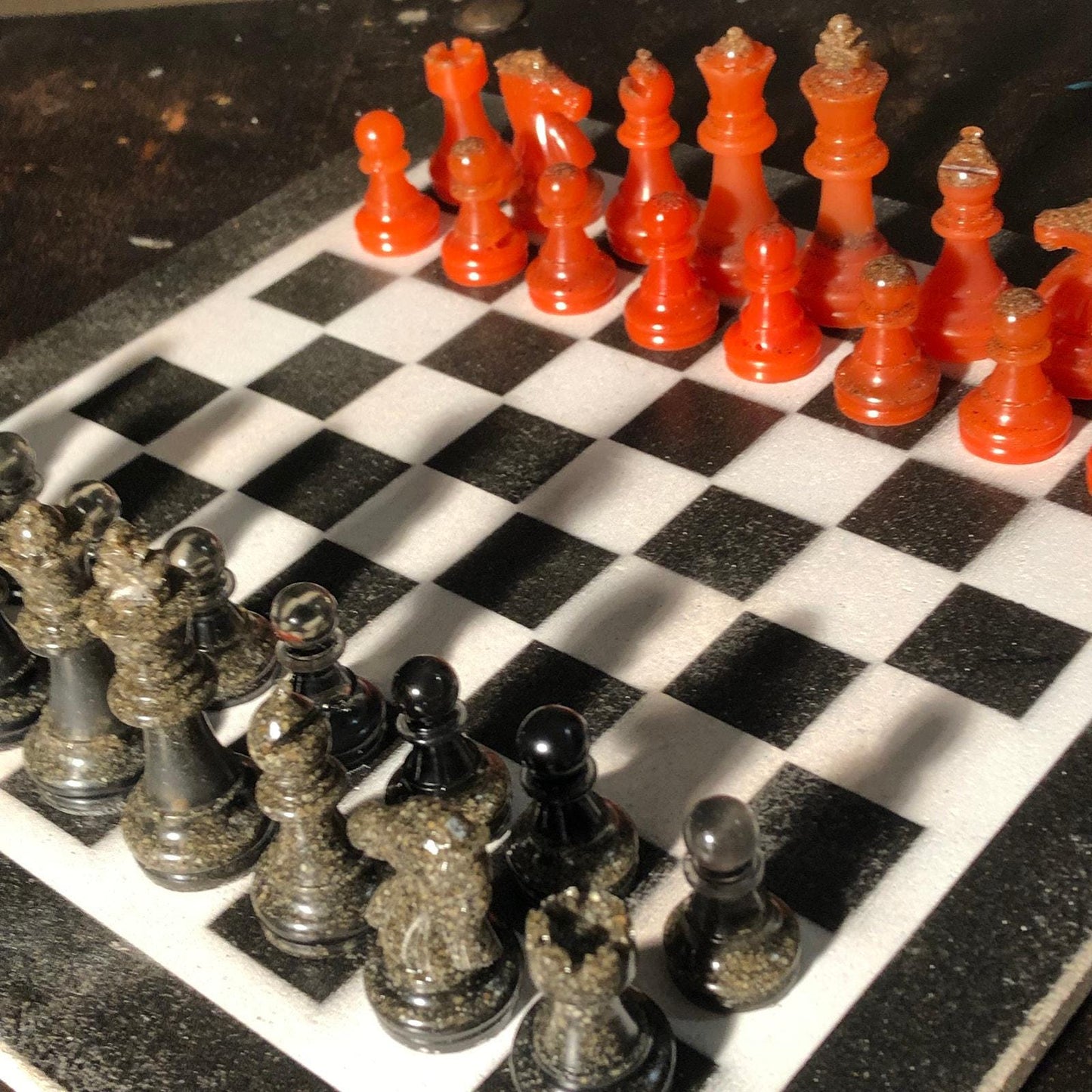 Chess Set - Black & White Edition (Resin Pieces)