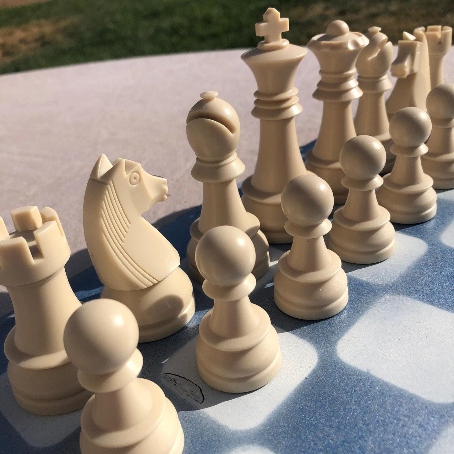 Large Chess Set - Sky Blue