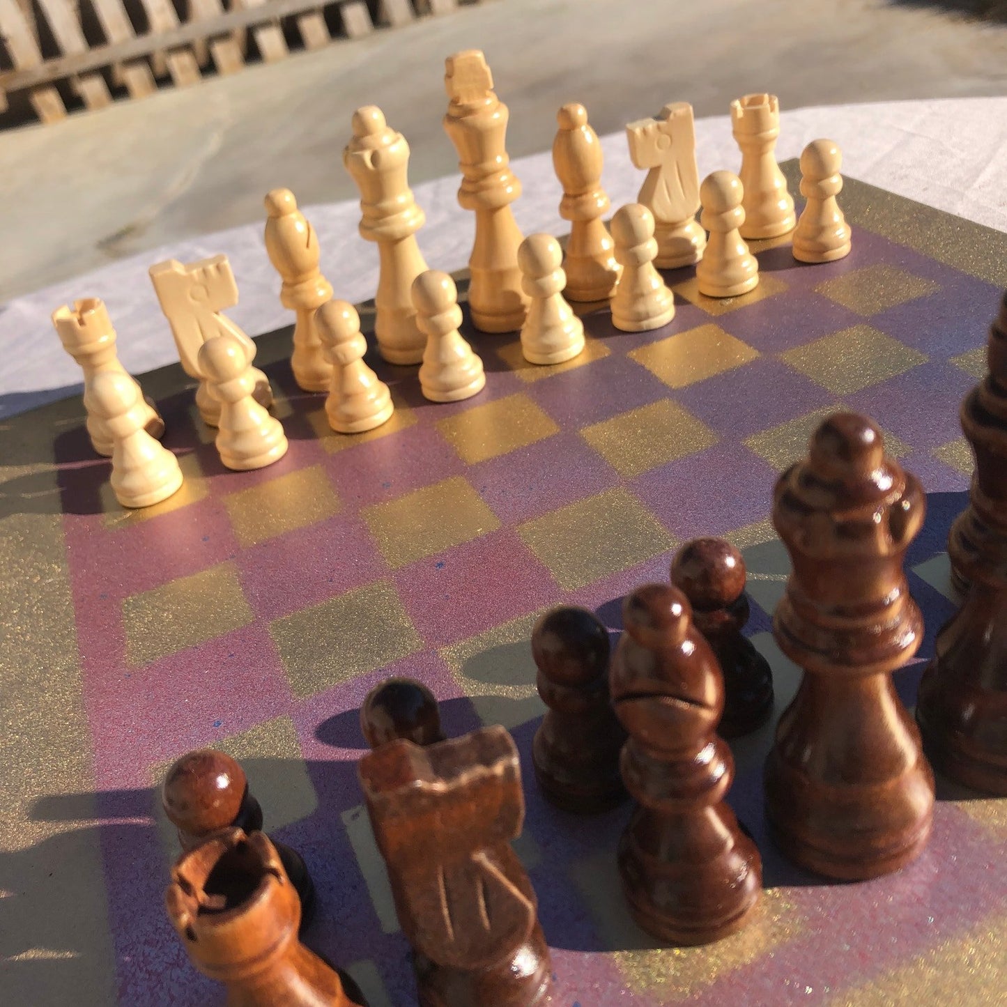 Chess Set - Purple Gold