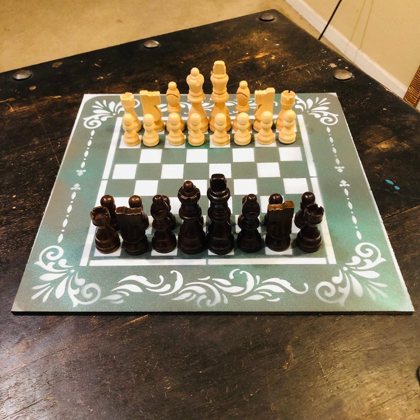 Chess Set - Dirty Green