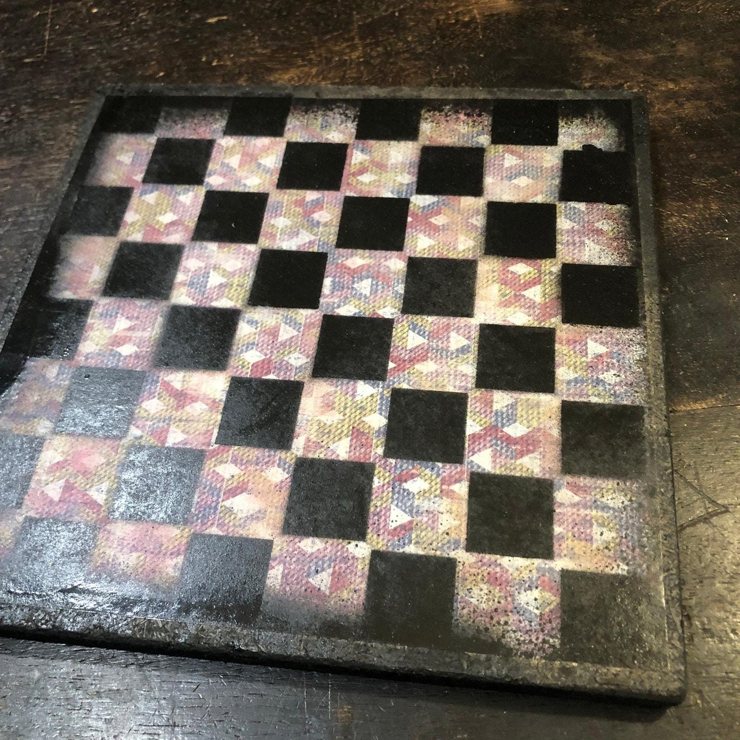 Scrapbook Chess Set - Fancy Carpet Pattern