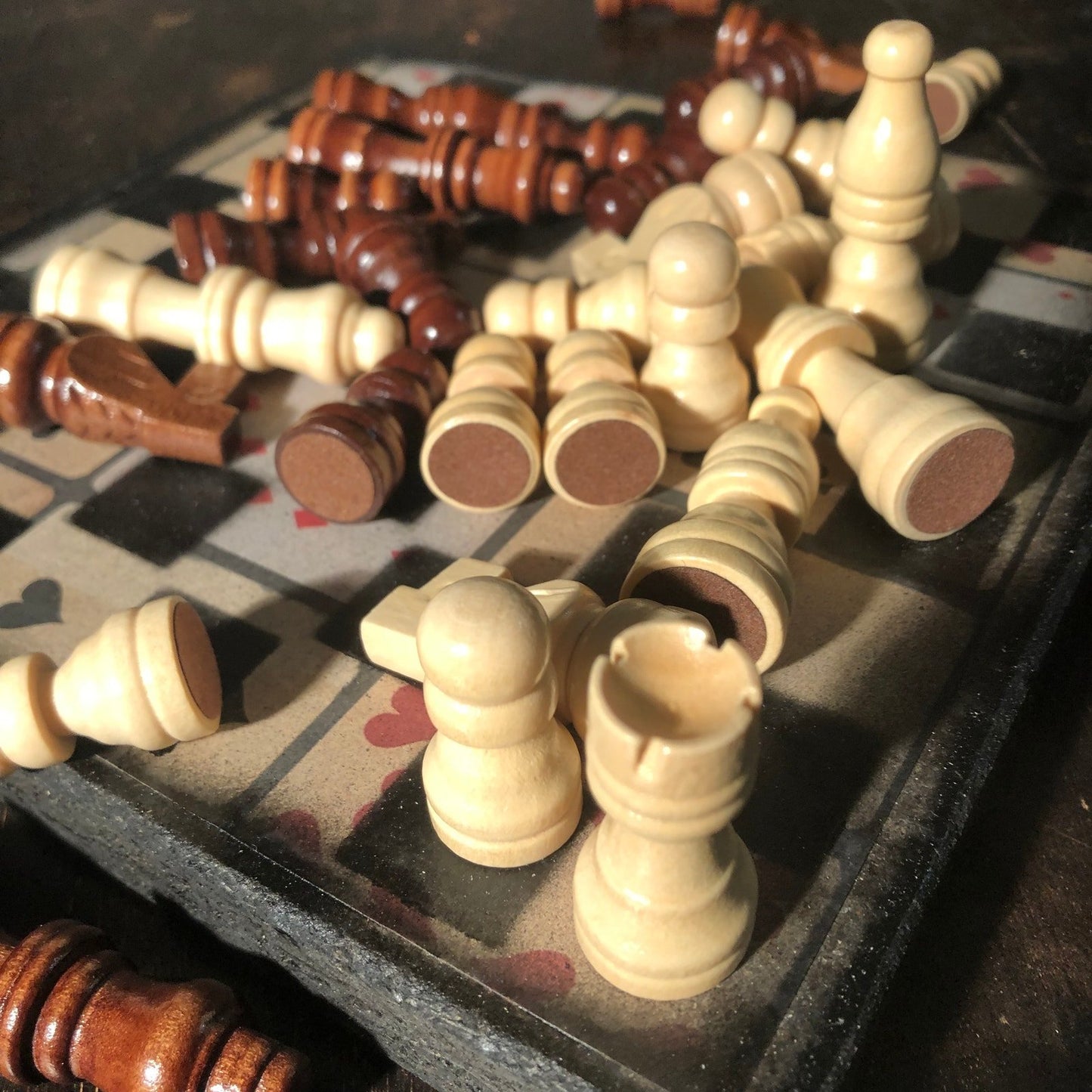 Scrapbook Chess Set - Playing Cards