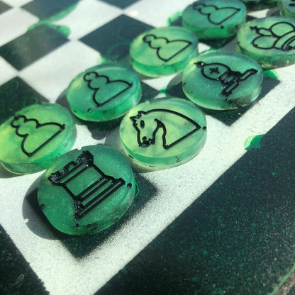 Chess Set - Green Vampire
