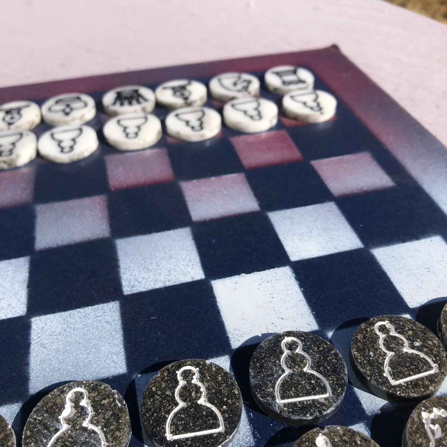 Chess Set - Violet White