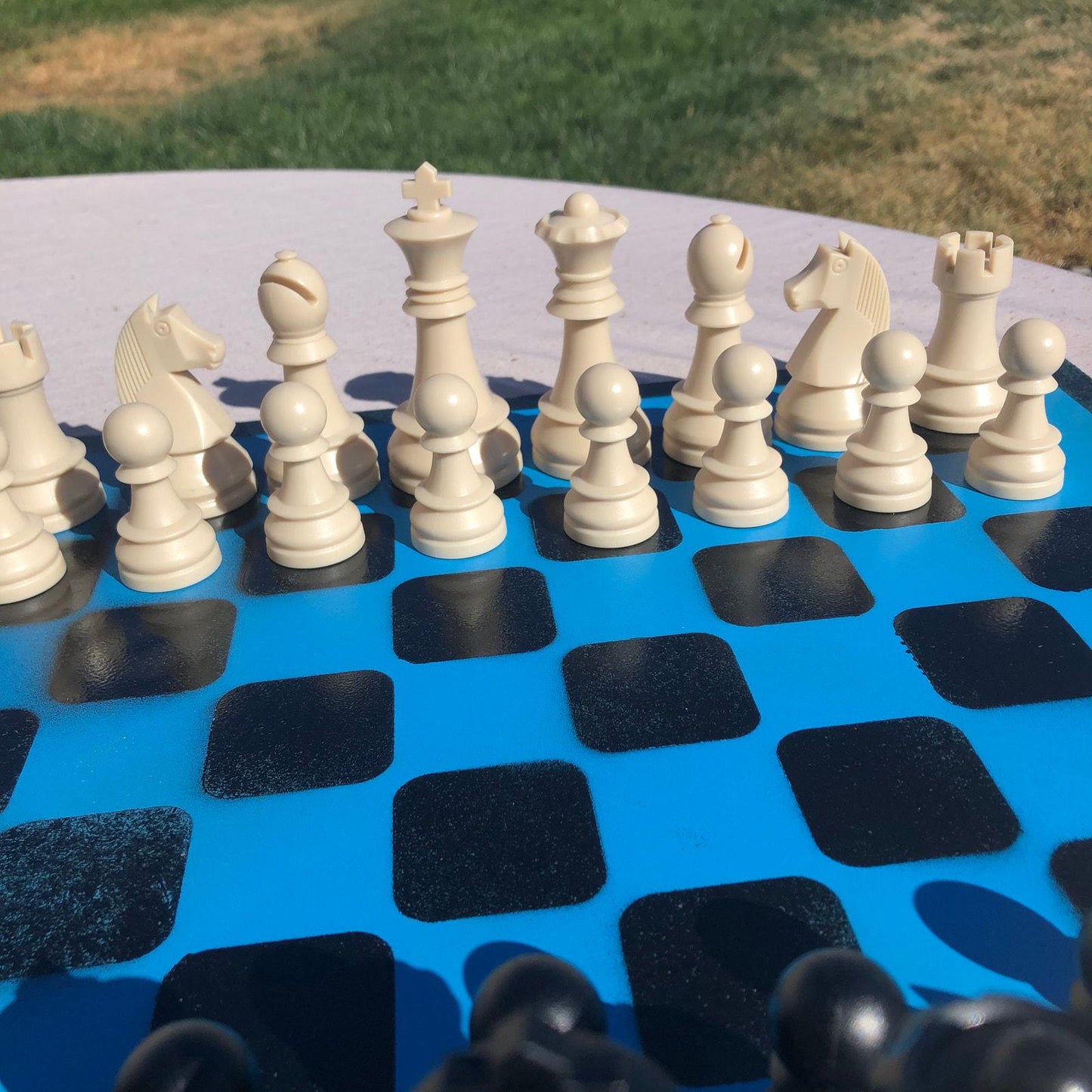 Large Chess Set - Pool Blue