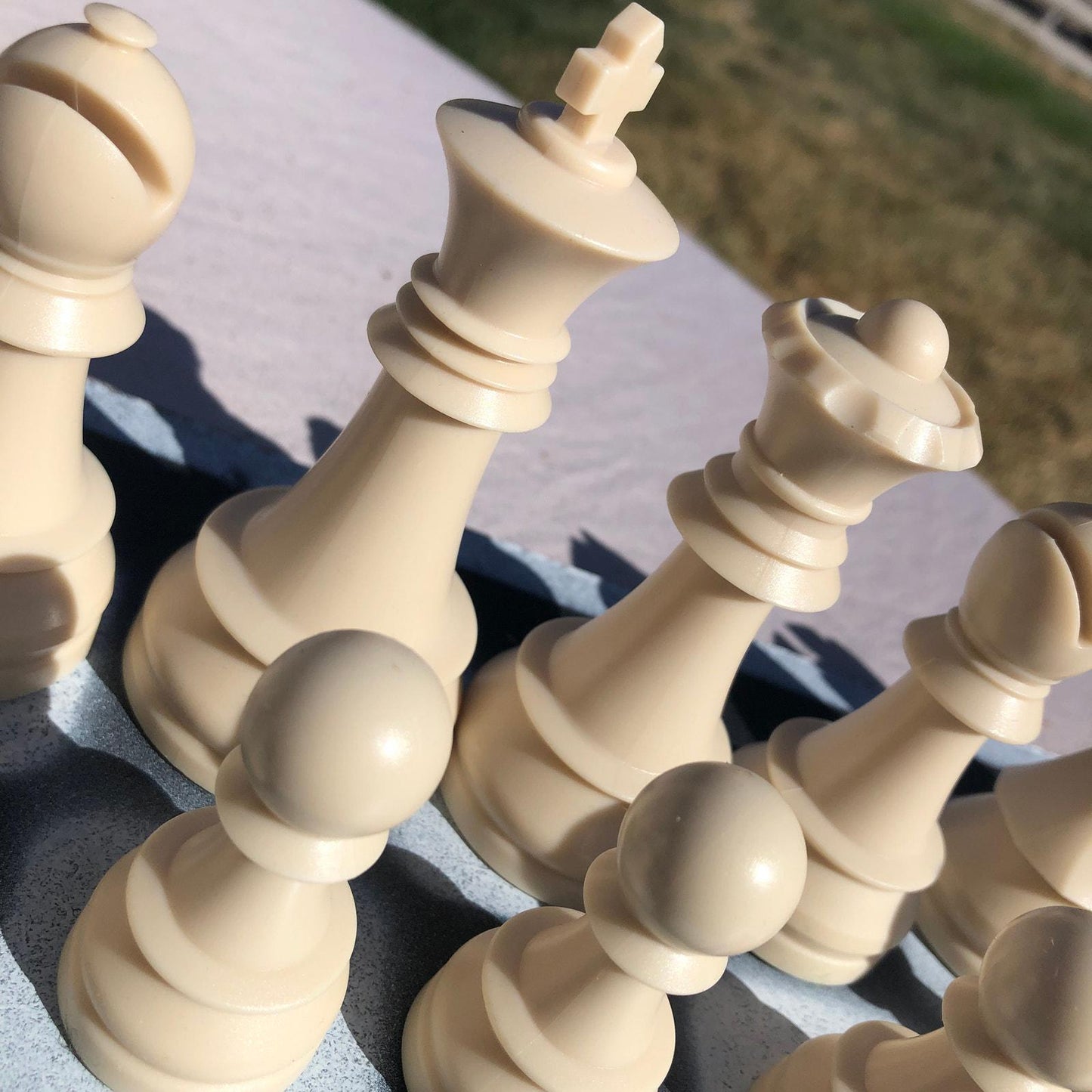 Large Chess Set - Half Blue Half Black