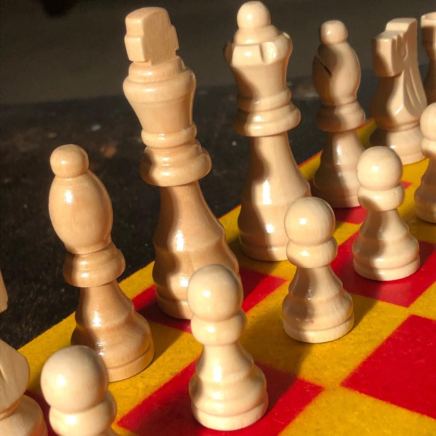 Chess Set - Vibrant Yellow Red