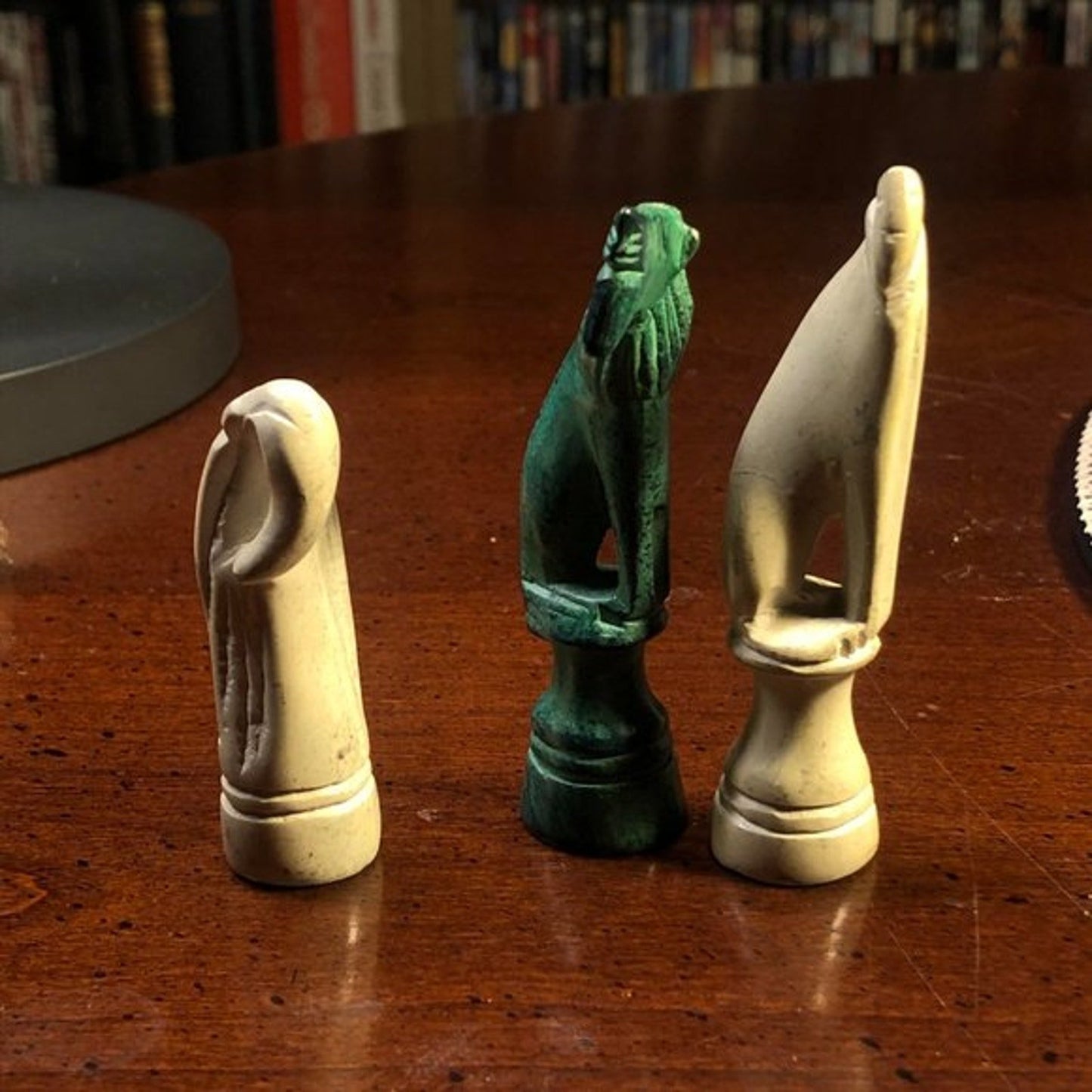 African Vintage Chess Set - Aquatic Green Chess Board