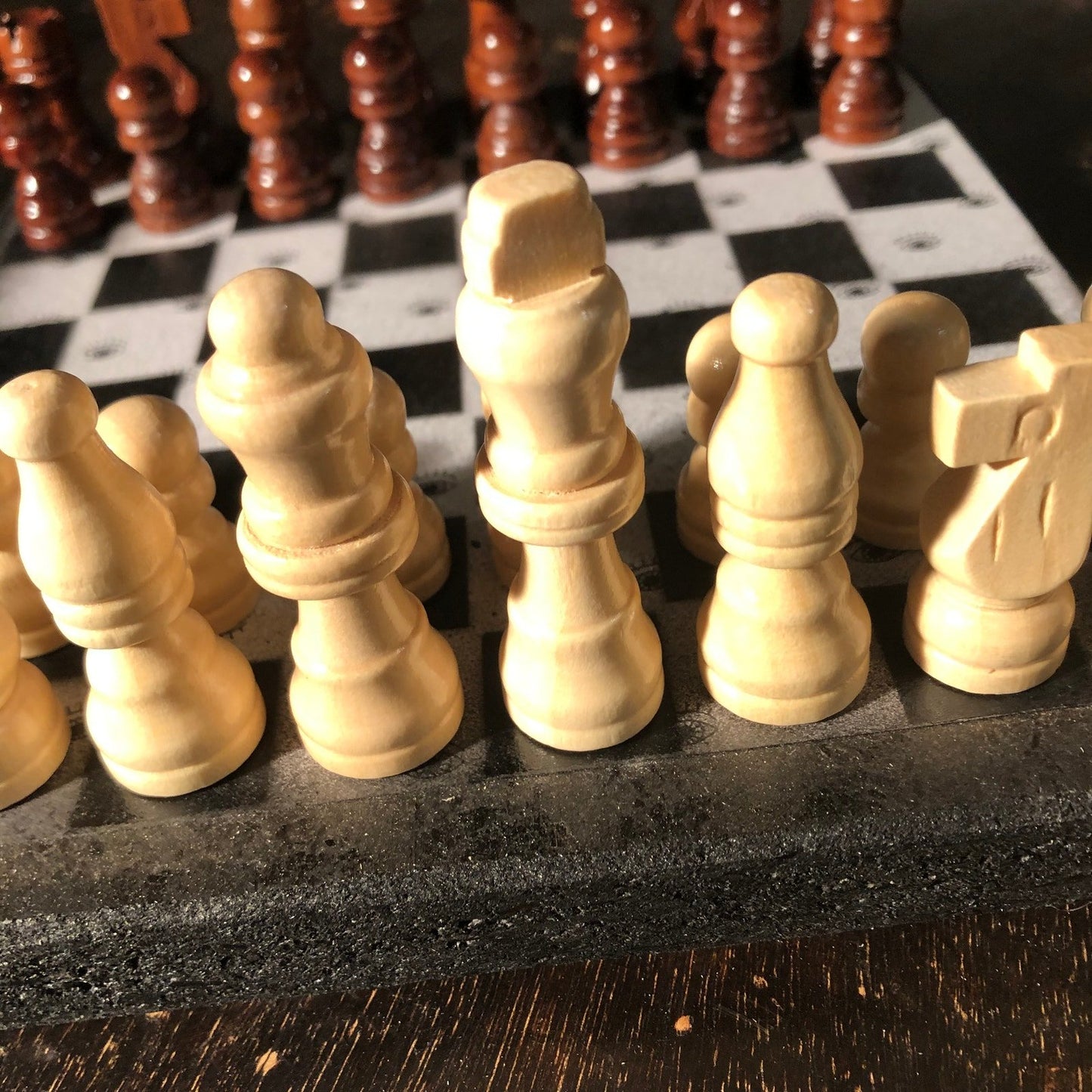 Scrapbook Chess Set - White Eyes