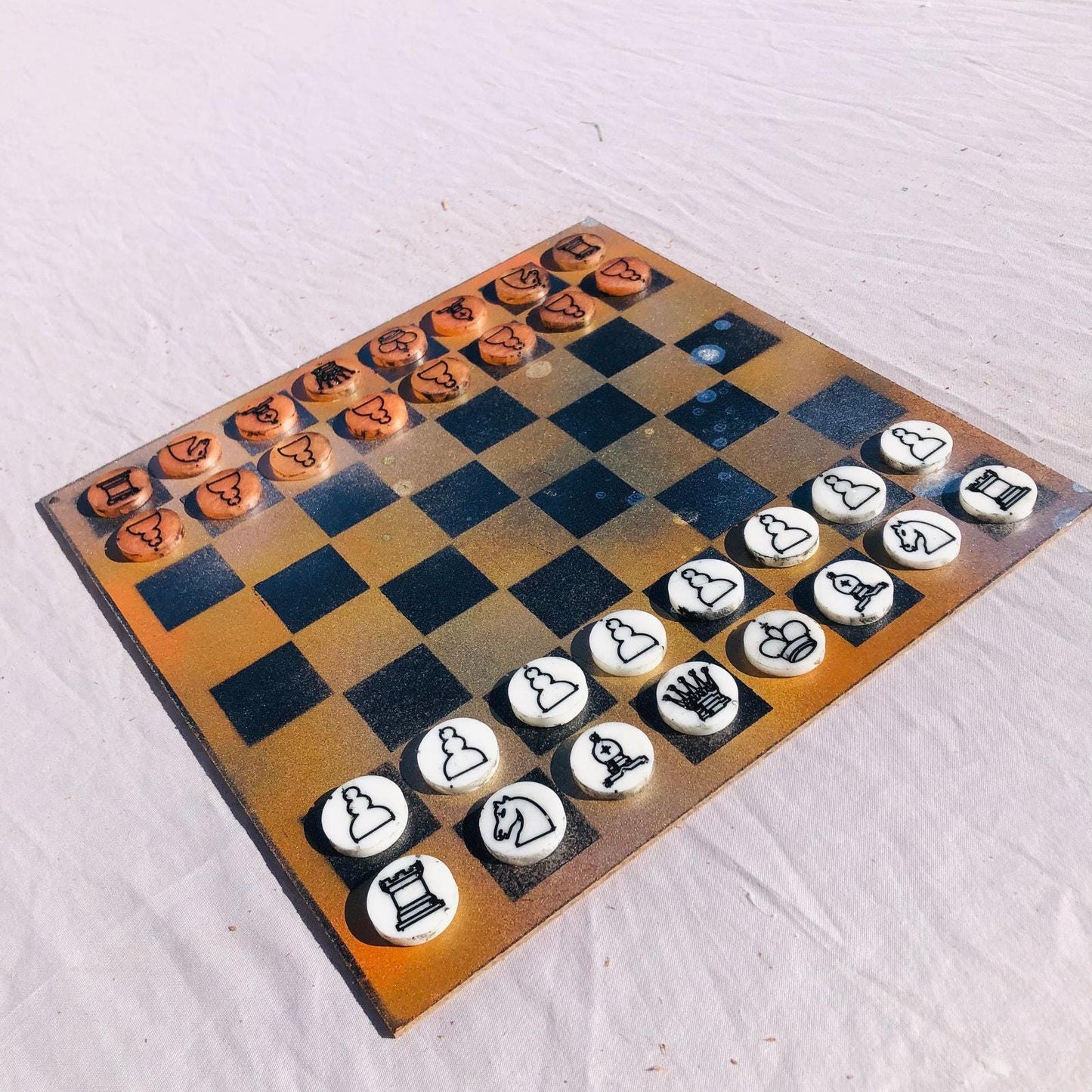 Chess Set - Rusty Orange