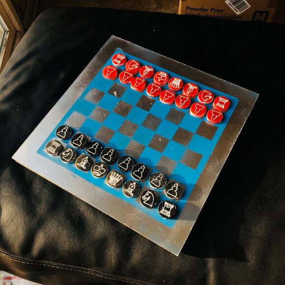 Chess Set - Blue Silverado