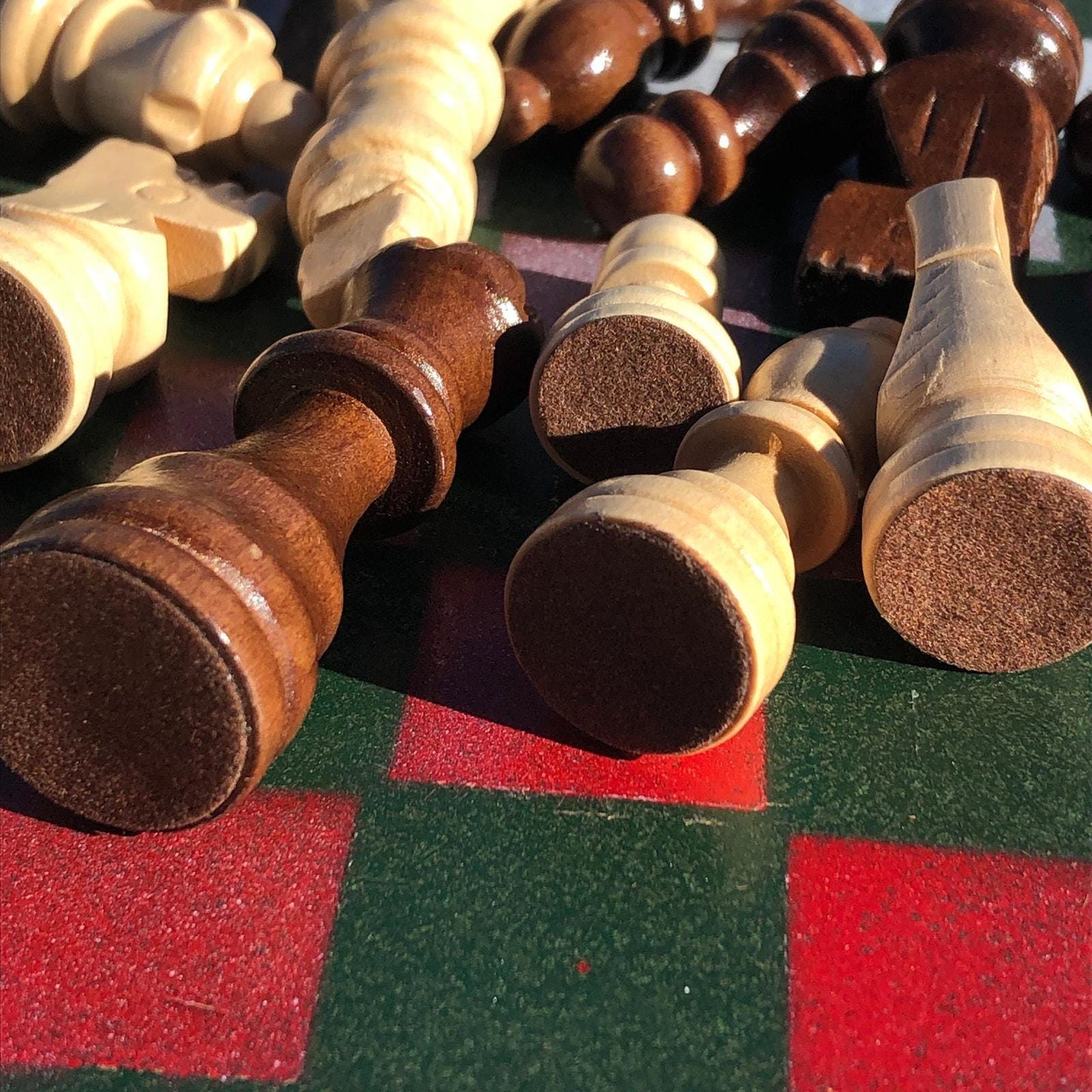 Chess Set - Faded Christmas Colors