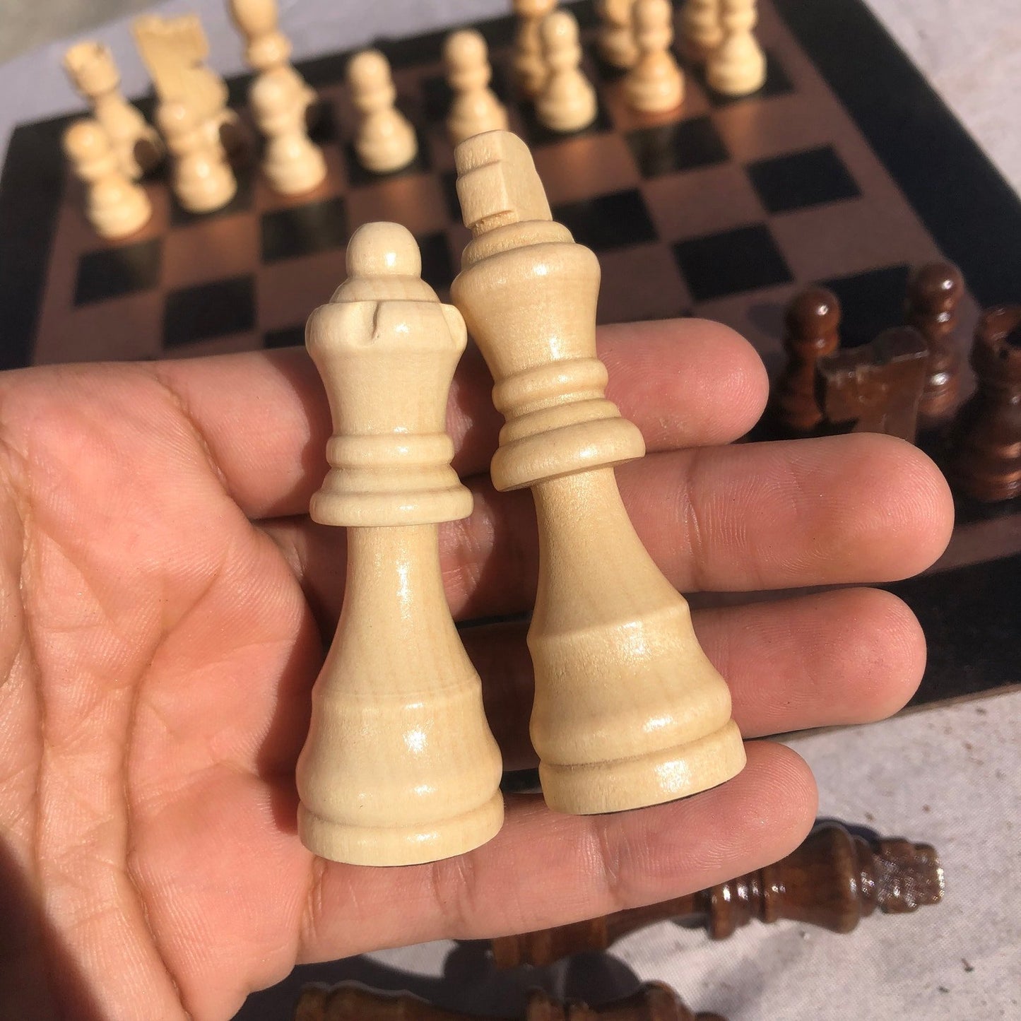 Chess Set - Bronze & Black