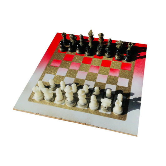 Chess Set - Red Gold Royal