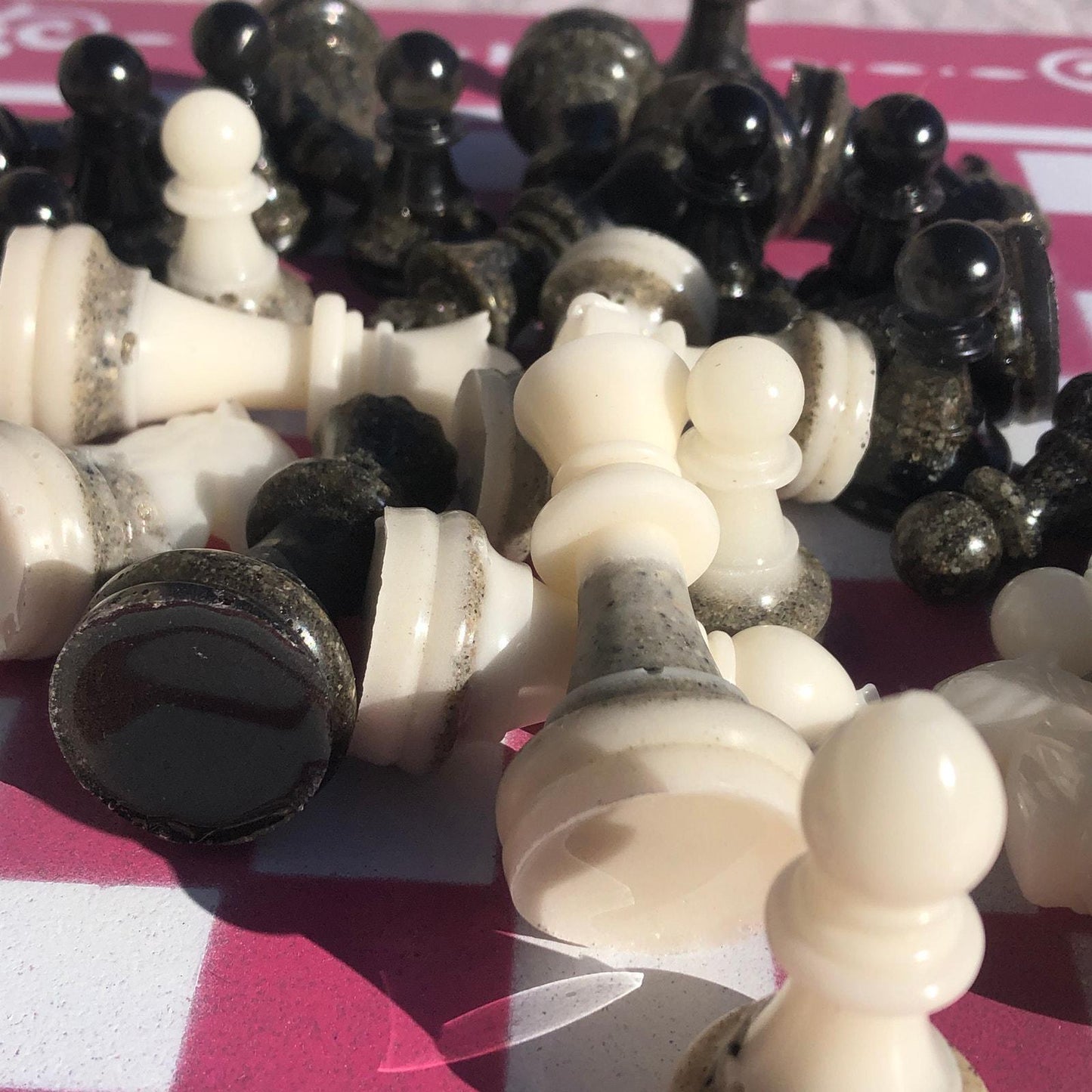 Chess Set - Pink & White