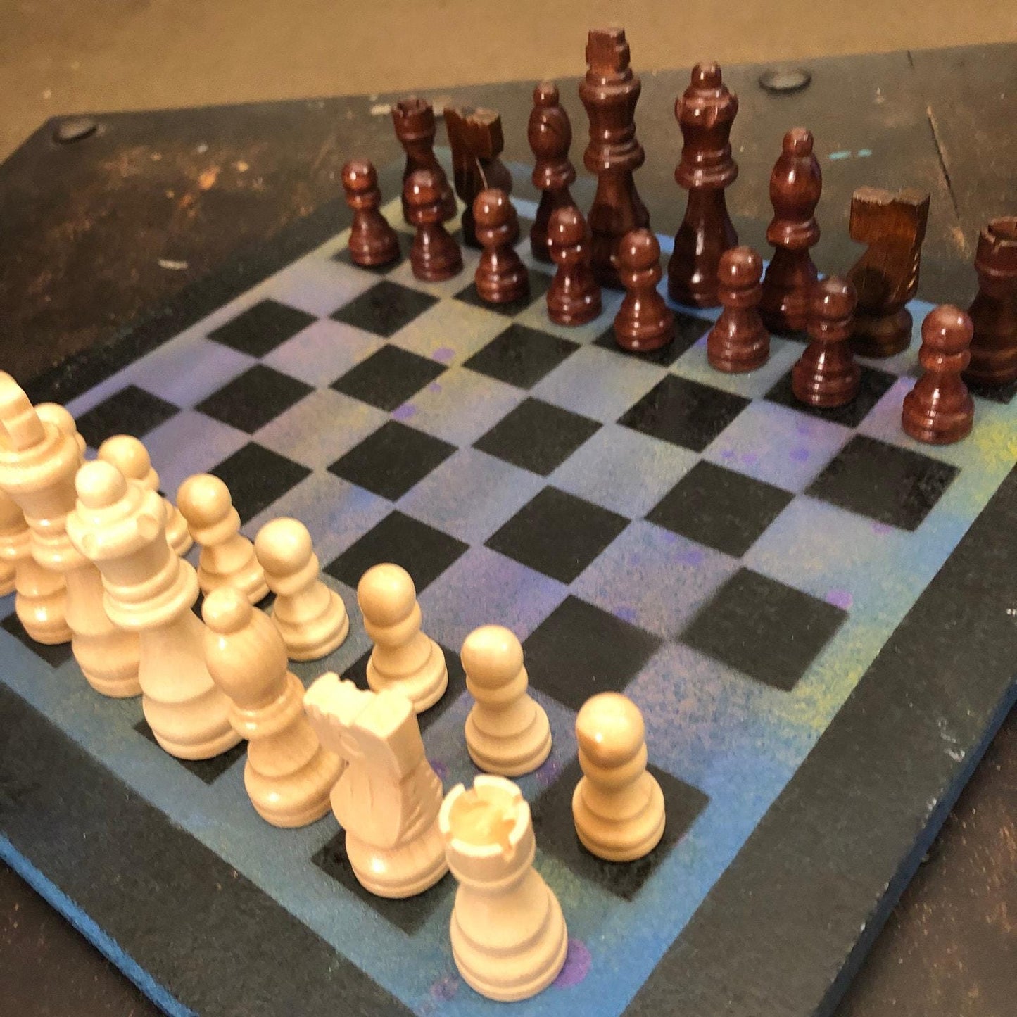 Chess Set - Blue Purple Mix