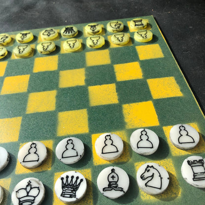 Chess Set - Yellow & Green