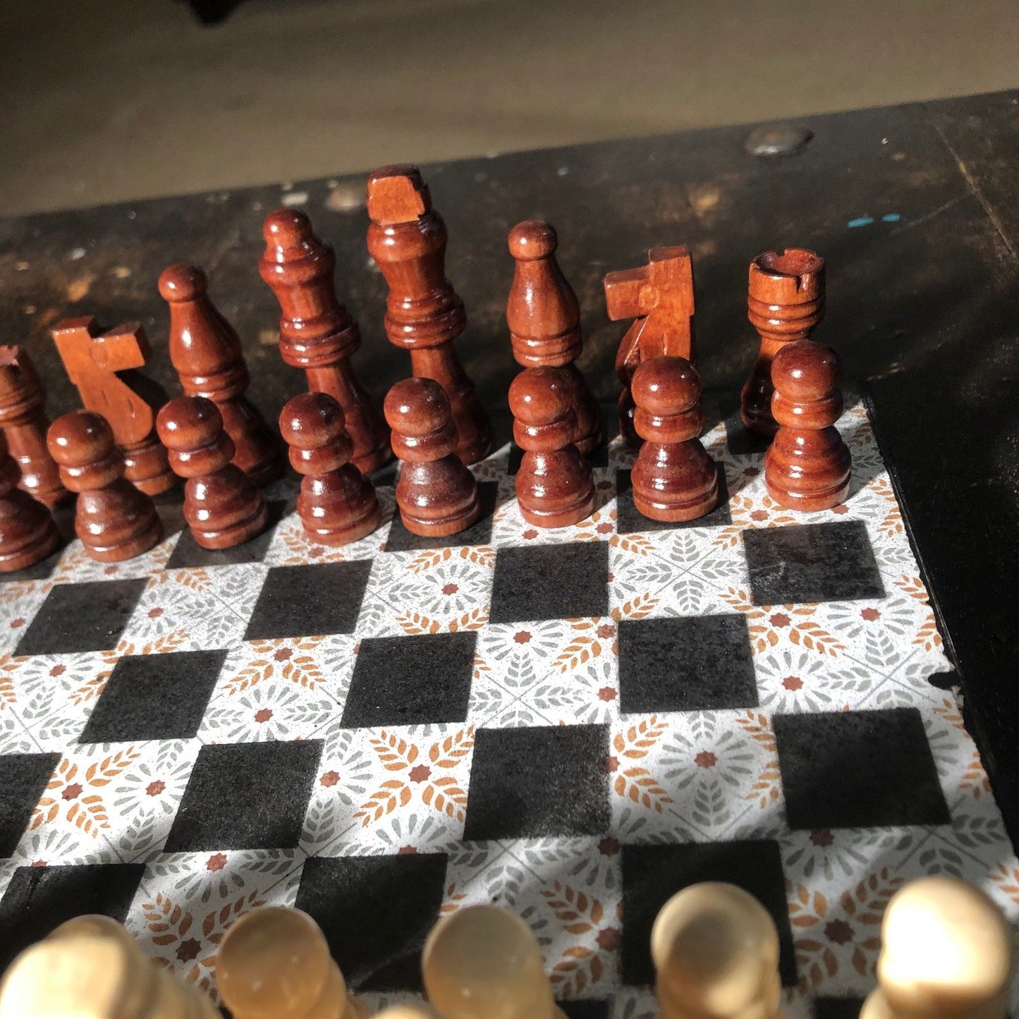 Scrapbook Chess Set - Old School Pattern