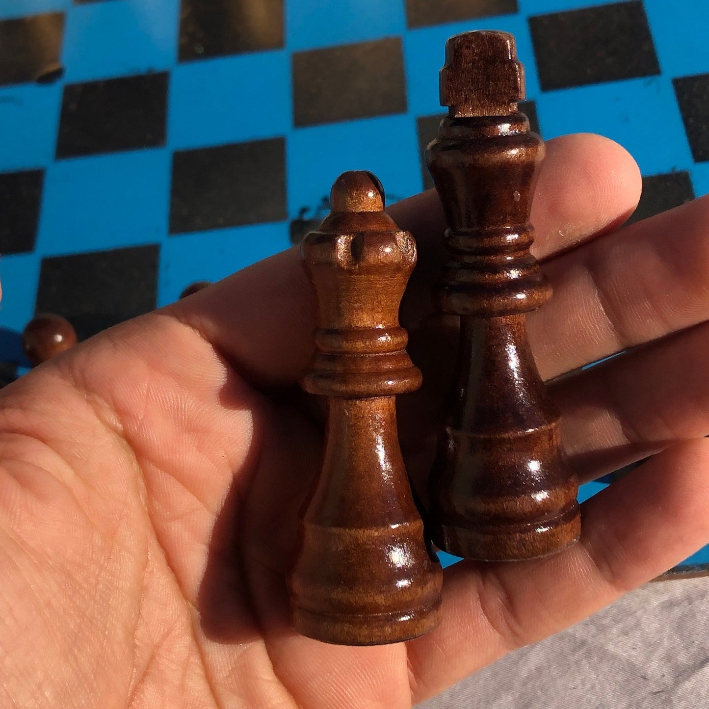 Chess Set - Deep Blue Gold