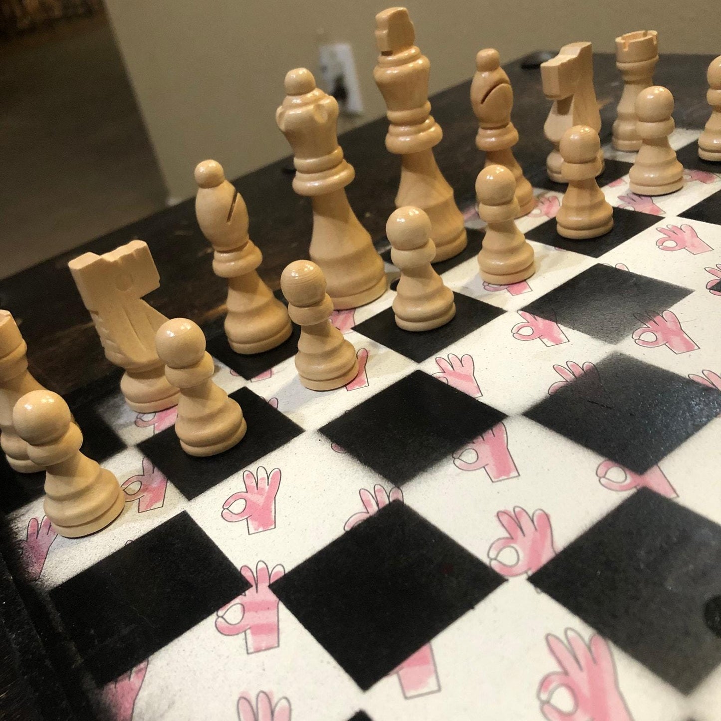 Scrapbook Chess Set - Pink Okay