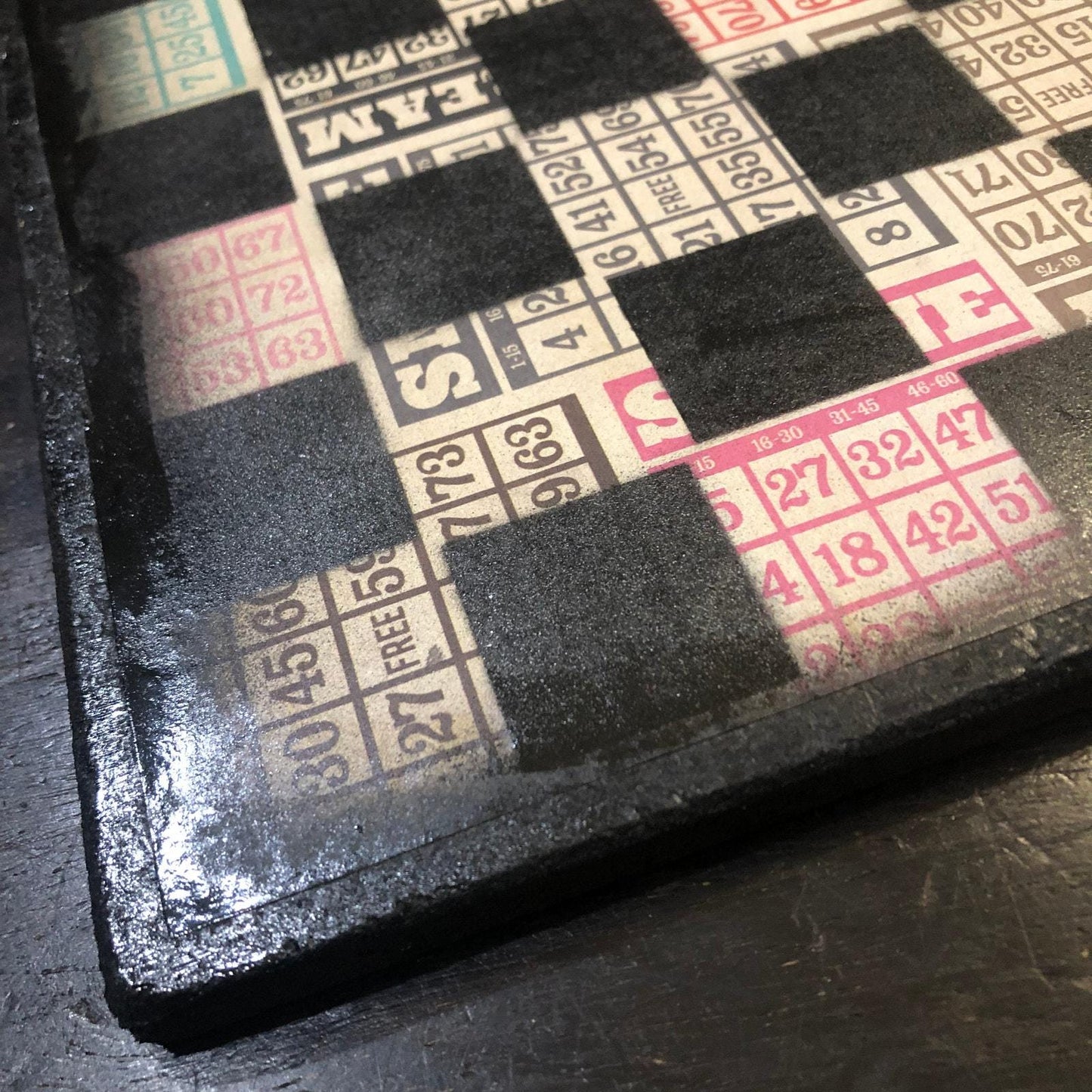 Scrapbook Chess Set - Vintage Numbers