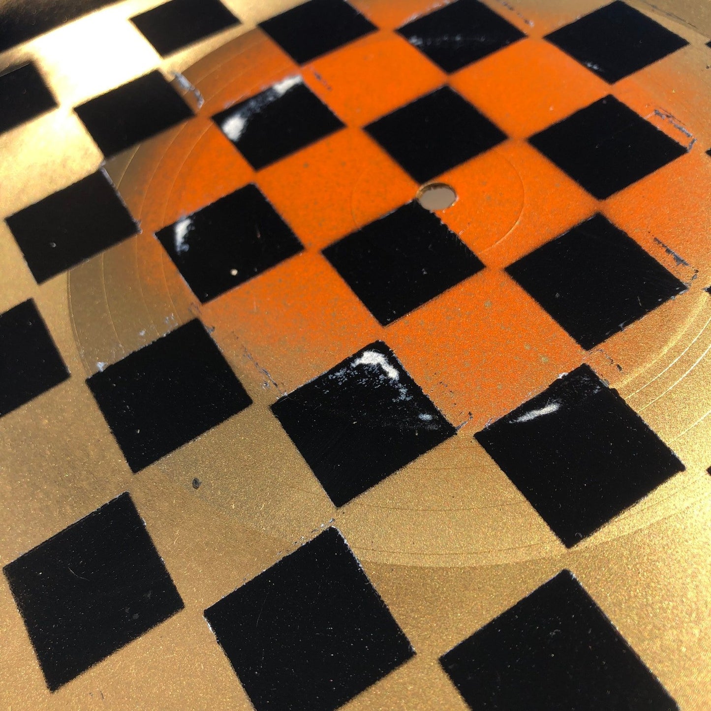 Vinyl Chess Set - Golden Orange