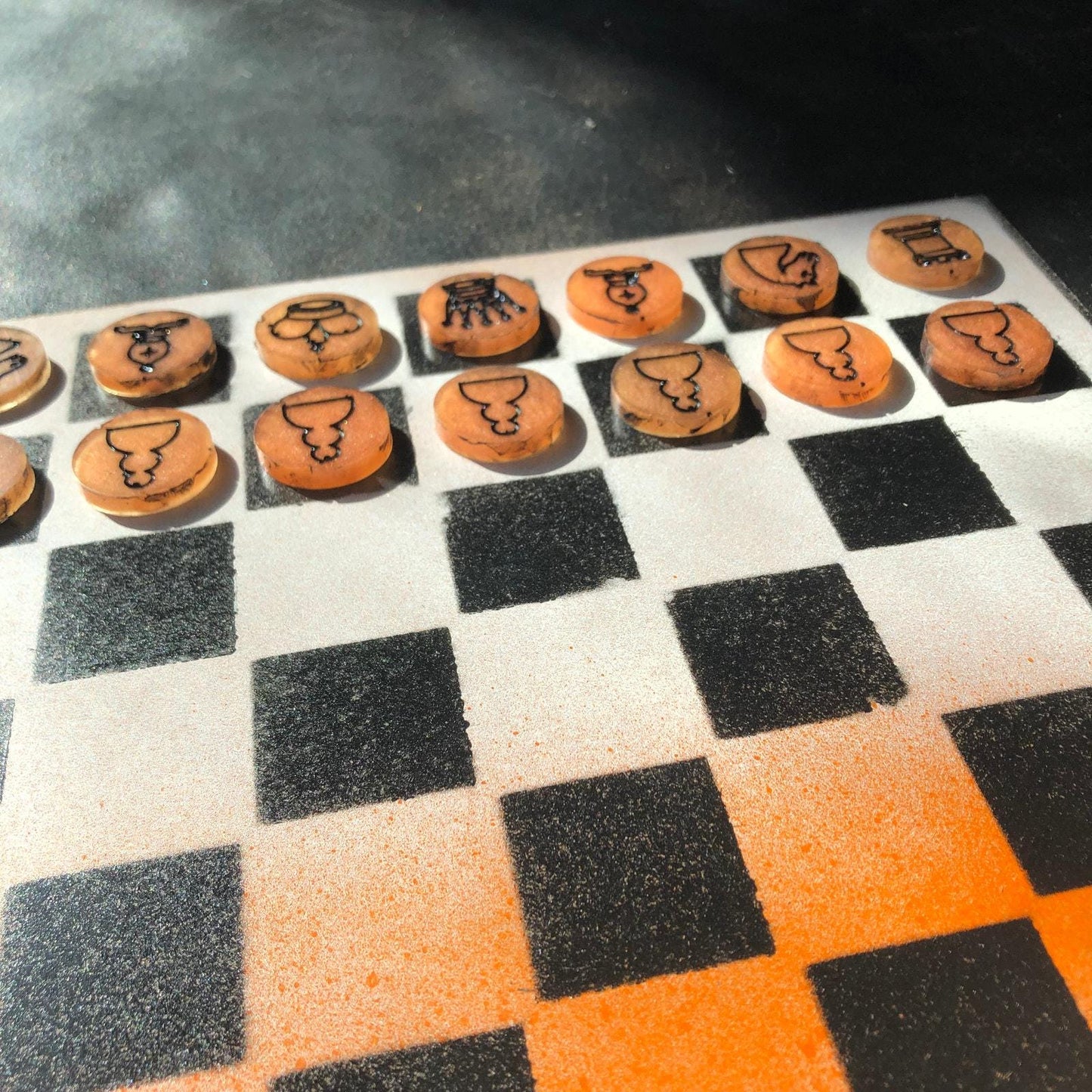 Chess Set - Orange Cream