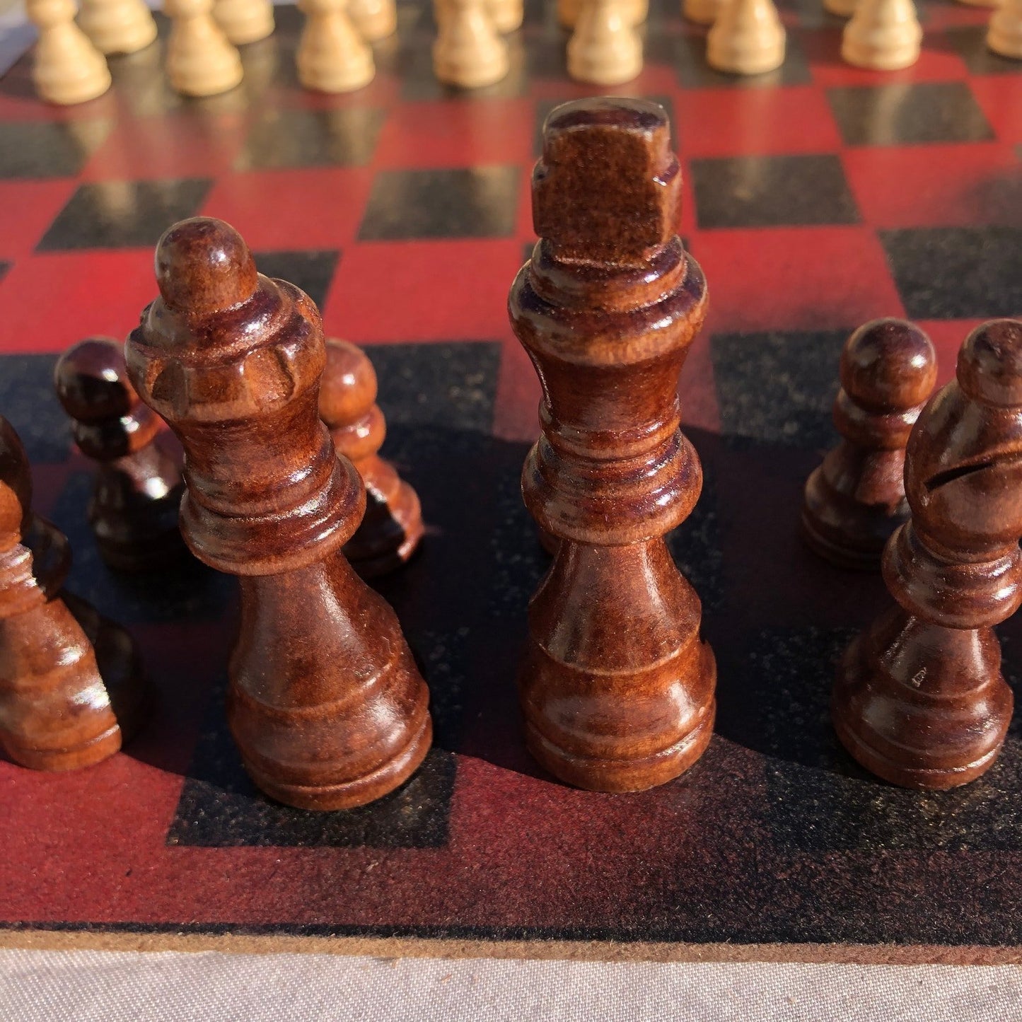 Chess Set - Red Gold Tint