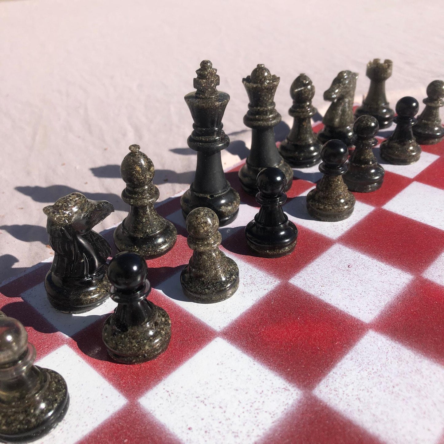 Chess Set - Premium Red & White