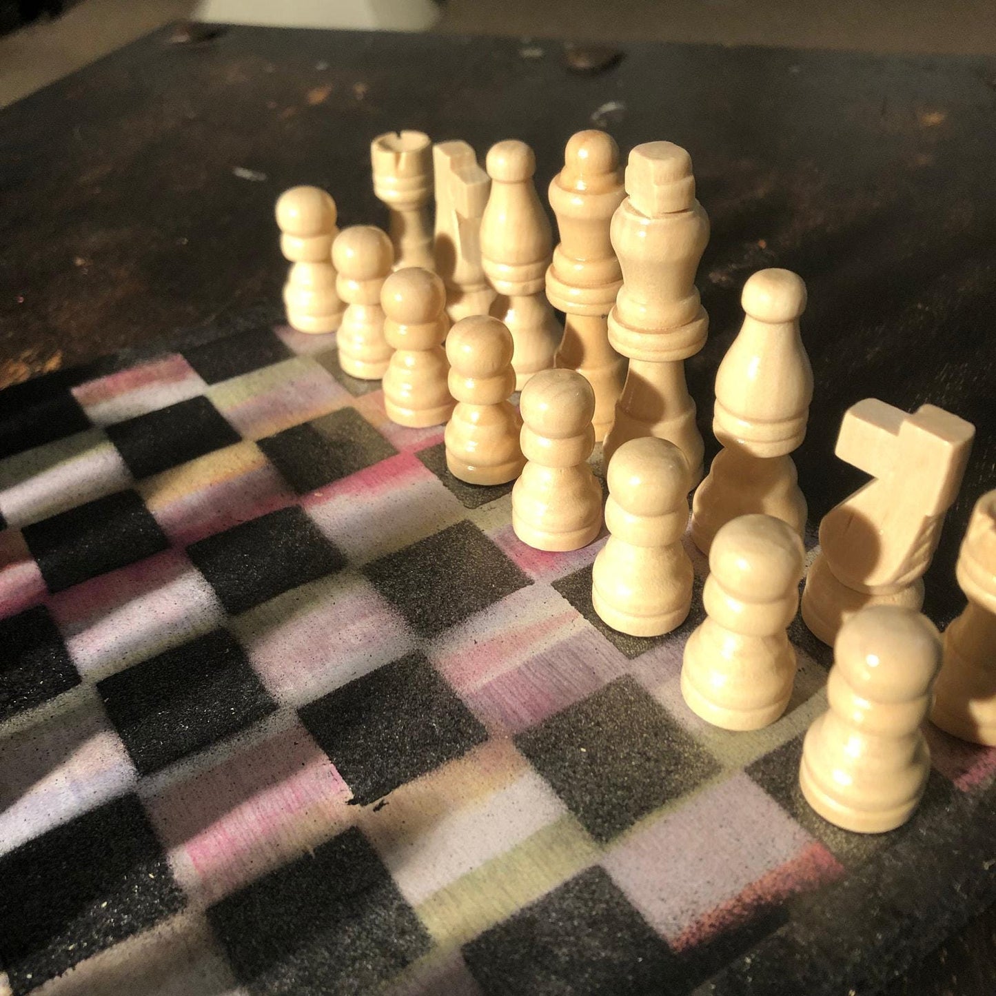 Scrapbook Chess Set - Rainbow Fade