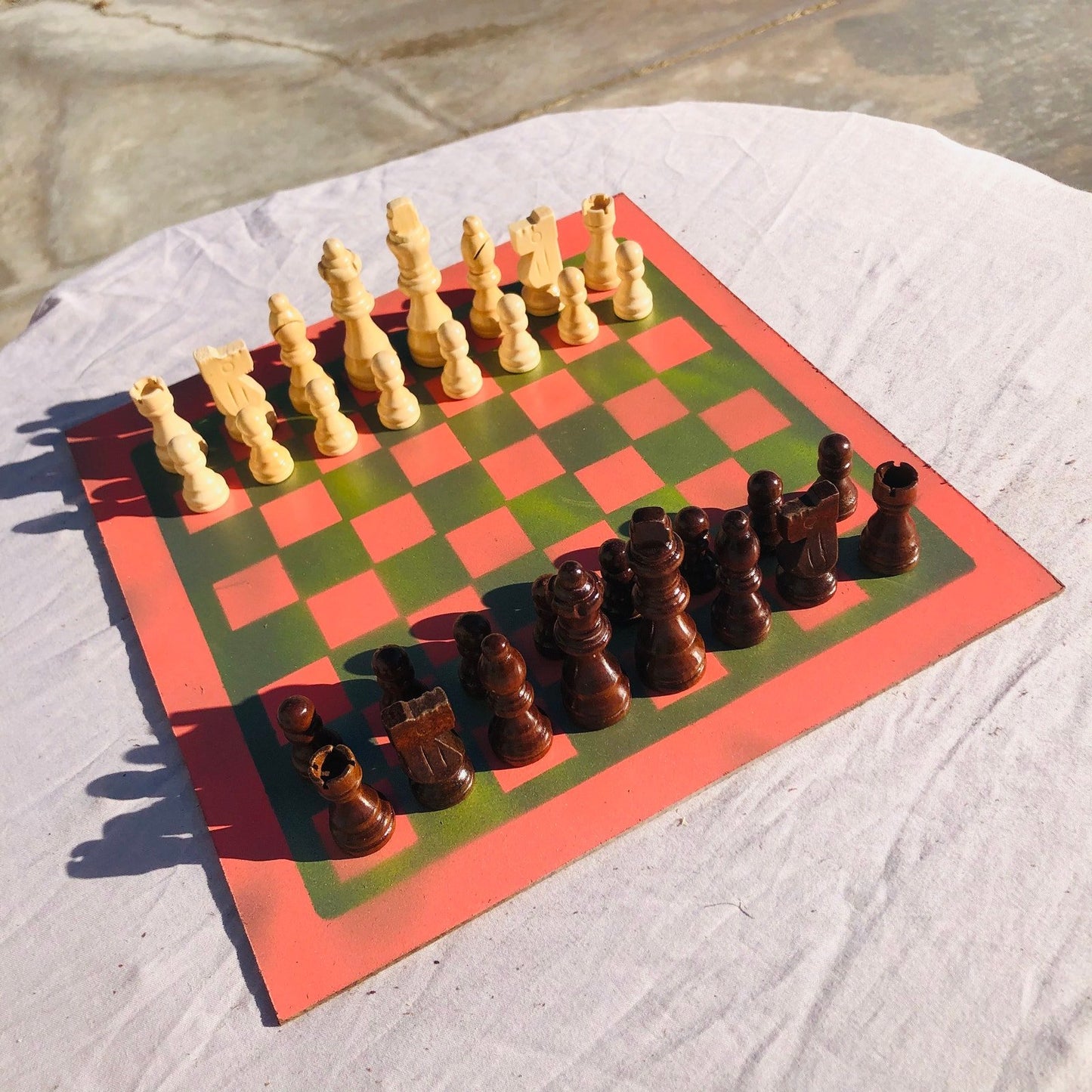 Chess Set - Peach Gold