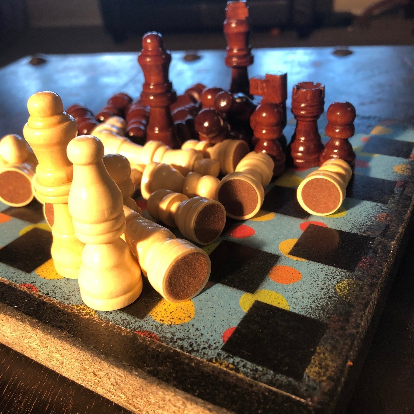 Scrapbook Chess Set - Blue Party Style