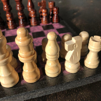 Scrapbook Chess Set - Vintage Purple
