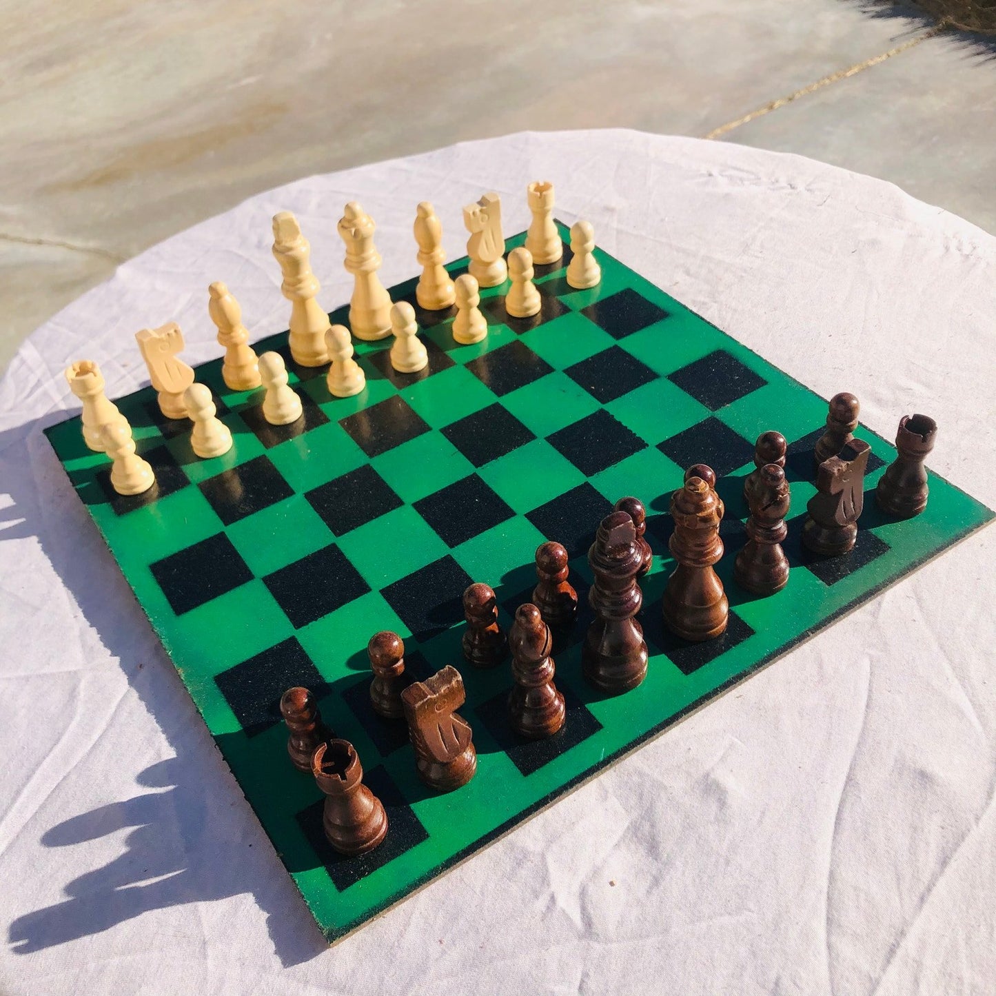 Chess Set - Green & Black