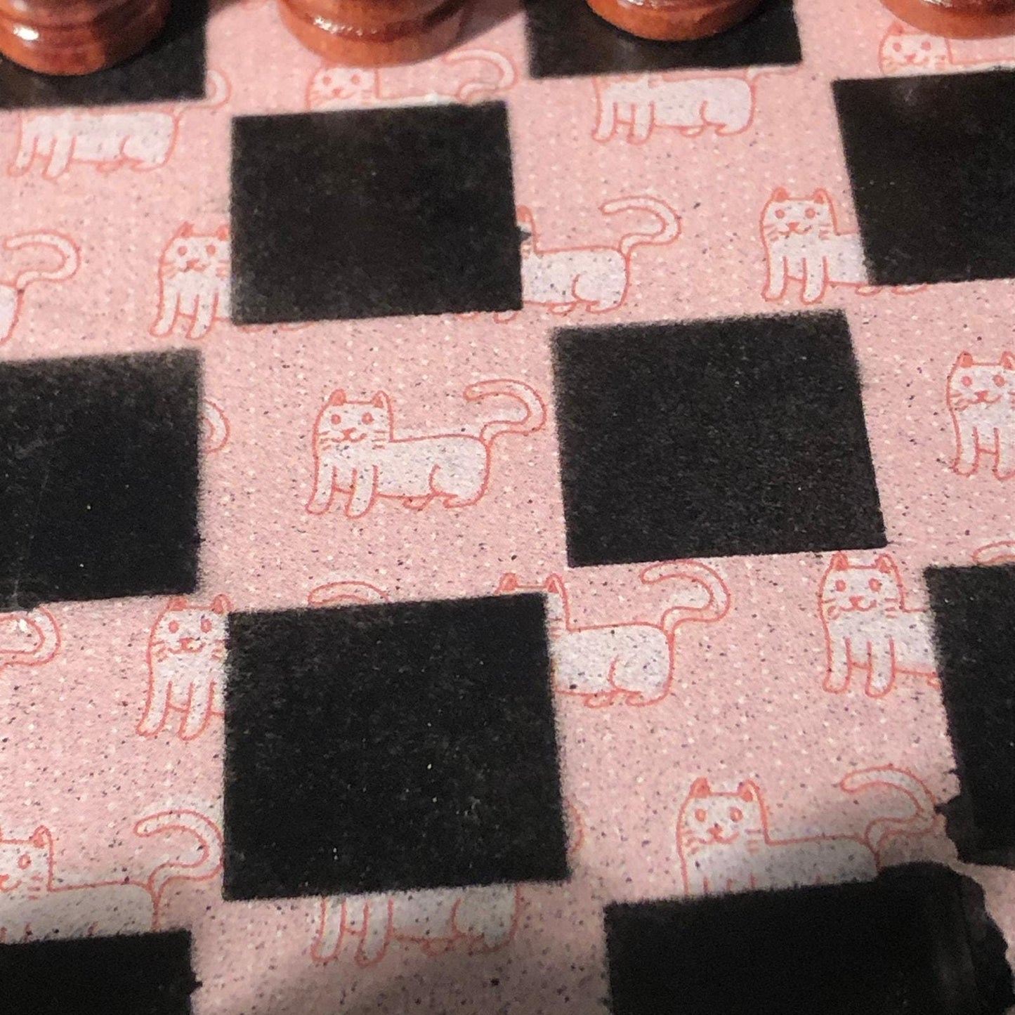 Scrapbook Chess Set - Pink Cat