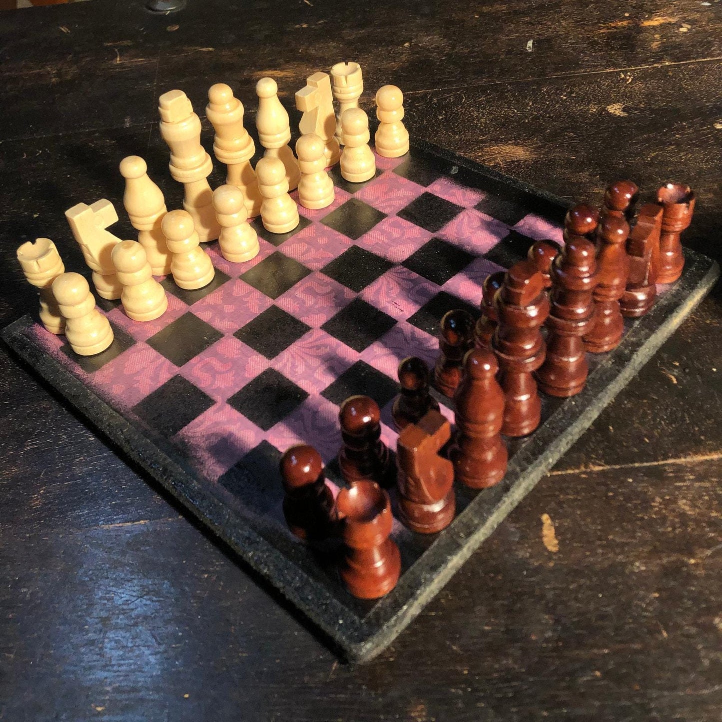 Scrapbook Chess Set - Royal Purple